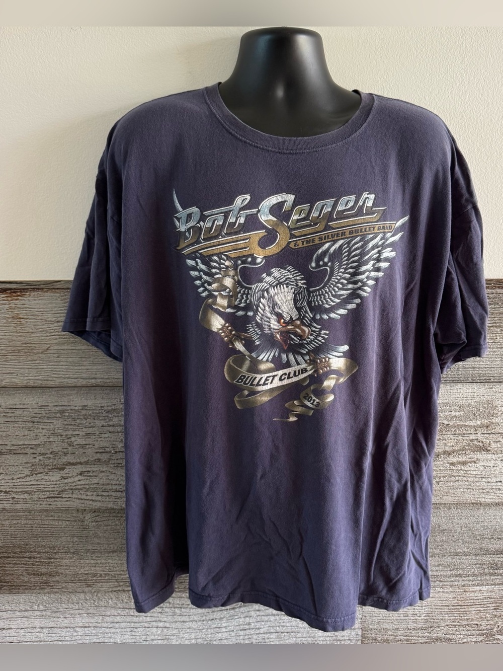 Bob Seger & The Silver Bullet Band Bullet Club 2013 Concert T Shirt 2XL (B1)